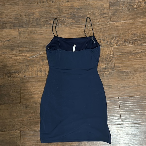 Women’s Sparkly Navy Blue Spaghetti Strap Mini Dress! - Picture 2 of 4